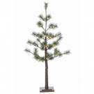 4 ft. Indoor Pre-Lit Pine Needle Artificial Christmas Tree with 36 UL Warm White Lights