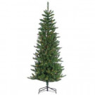 7 ft. Pre-Lit Narrow Augusta Pine Artificial Christmas Tree with Multi Lights