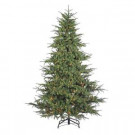 7.5 ft. Indoor Pre-Lit LED Natural Cut Layered Normandy Fir Artificial Christmas Tree