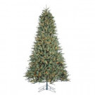 9 ft. Indoor Pre-Lit Natural Cut Toledo Pine Artificial Christmas Tree with 1000 Clear Lights and Power Pole