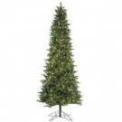 9 ft. Pre-Lit Natural Cut Salem Spruce Artificial Christmas Tree with Power Pole and Clear Lights