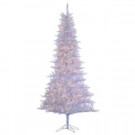 9 ft. Pre-Lit White Tiffany Tinsel Artificial Christmas Tree