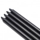 10 in. Black Straight Taper Candles (12-Set)