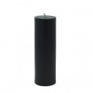 2 in. x 6 in. Black Pillar Candle Bulk (24-Case)