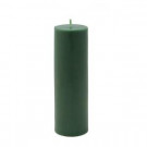2 in. x 6 in. Hunter Green Pillar Candle Bulk (24-Case)