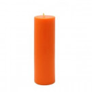 2 in. x 6 in. Orange Pillar Candle Bulk (24-Case)