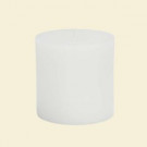 3 in. x 3 in. White Pillar Candles Bulk (12-Case)