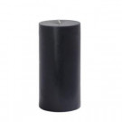 3 in. x 6 in. Black Pillar Candles Bulk (12-Case)