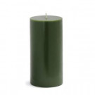 3 in. x 6 in. Hunter Green Pillar Candles Bulk (12-Case)