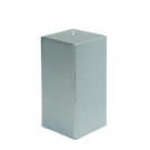 3 in. x 6 in. Metallic Silver Square Pillar Candle Bulk (12-Box)