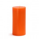 3 in. x 6 in. Orange Pillar Candles Bulk (12-Case)