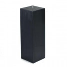 3 in. x 9 in. Black Square Pillar Candle Bulk (12-Box)