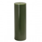 3 in. x 9 in. Hunter Green Pillar Candles Bulk (12-Case)