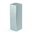 3 in. x 9 in. Metallic Silver Square Pillar Candle Bulk (12-Box)