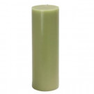 3 in. x 9 in. Sage Green Pillar Candles Bulk (12-Case)