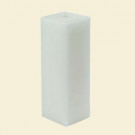 3 in. x 9 in. White Square Pillar Candle Bulk (12-Box)