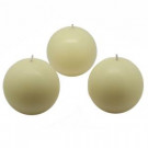 3 in. Ivory Ball Candles (6-Box)