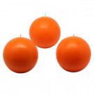 3 in. Orange Ball Candles (6-Box)