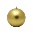 4 in. Metallic Gold Ball Candles (2-Box)